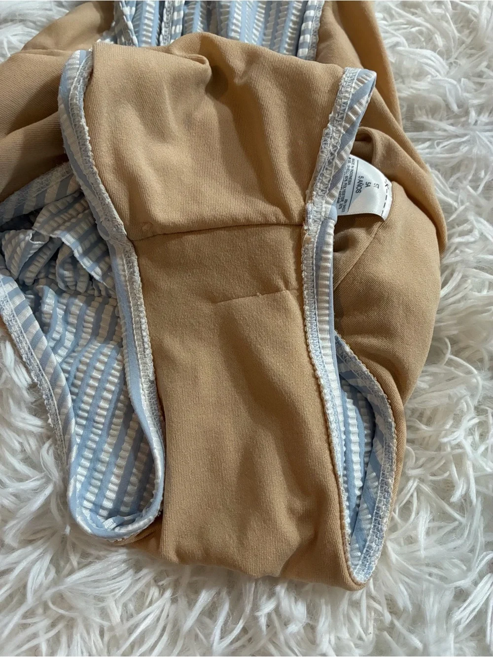 Old Navy Seersucker Ruffle Stripe Nautical Swimsuit One Piece Toddler Girls 5T